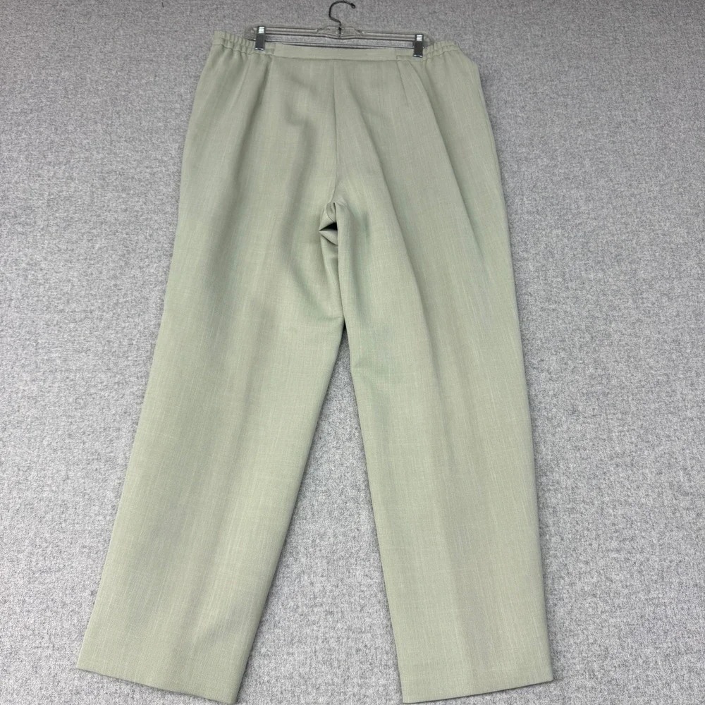 Jones New York Suit 2 Piece Set 16W Sage Green Shawl Lapel Blazer Straight Pants
